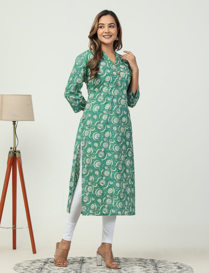 Green Long Kurti