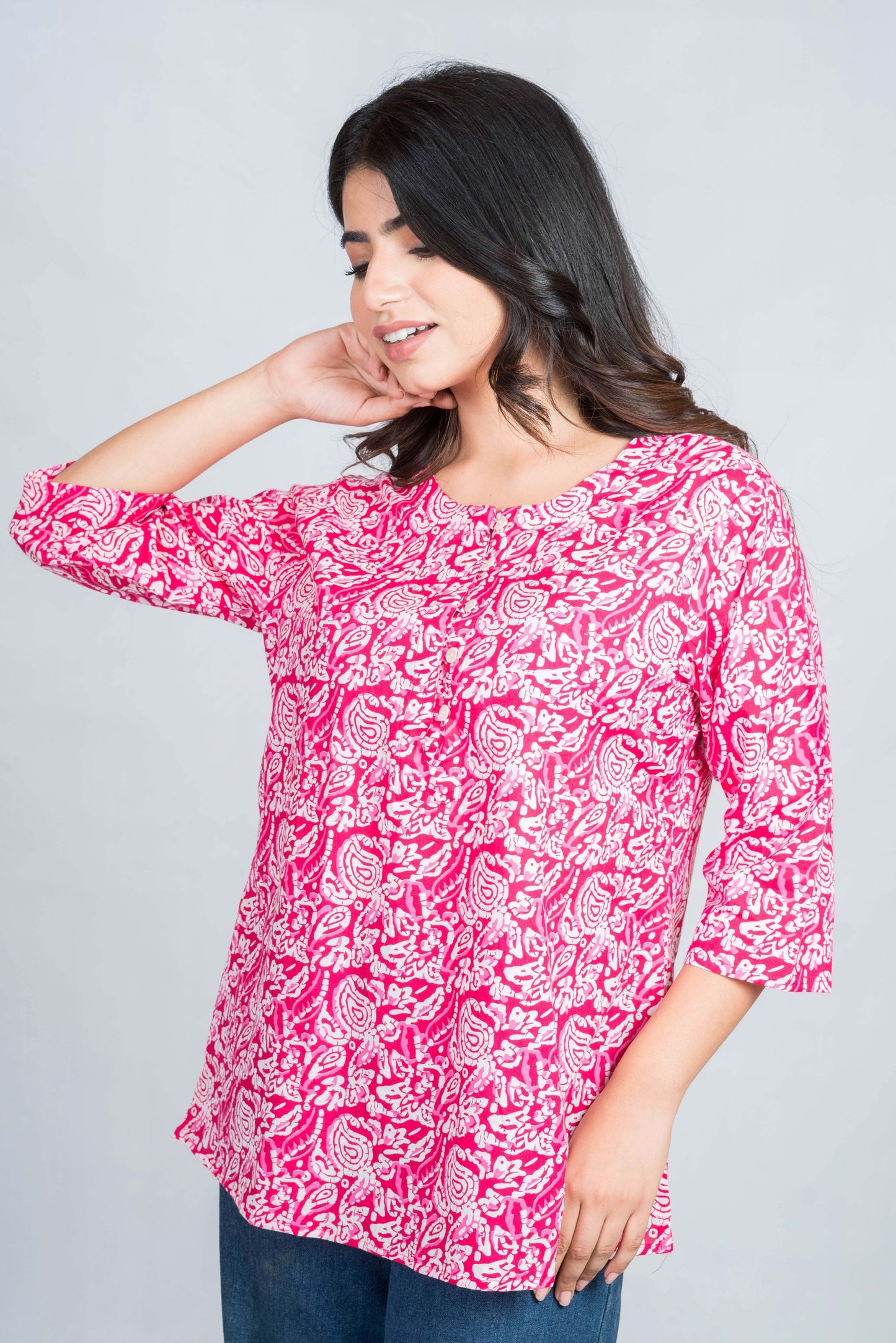 Pink Short Kurti