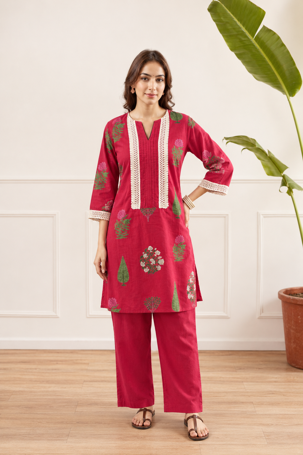 Scarlet leaf whisper co-ord set
