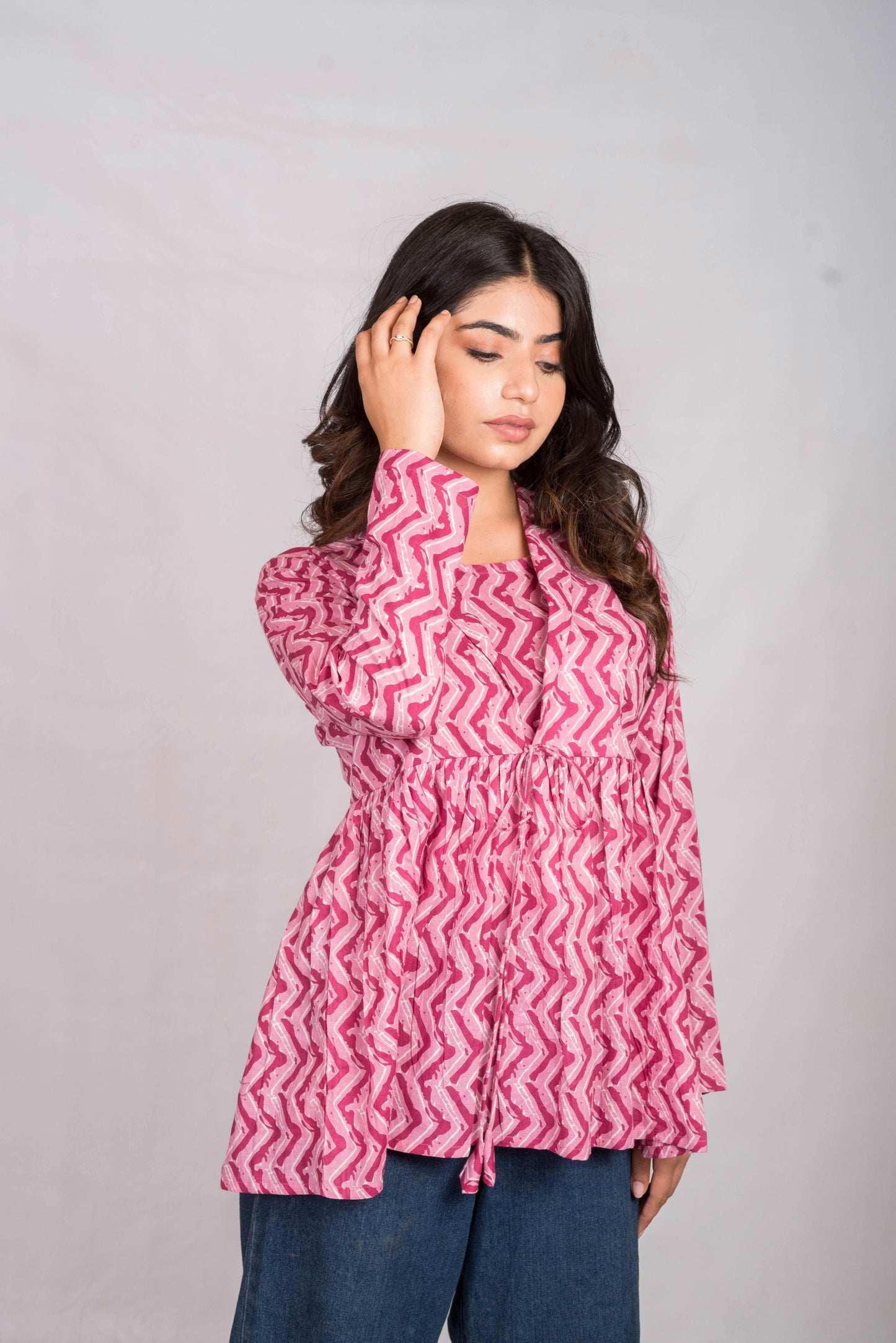 Pink Short kurti Angarakha