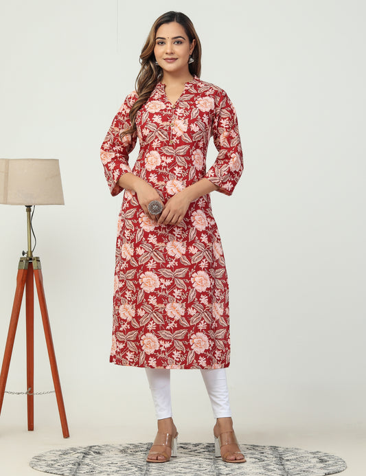 Red Long Kurti