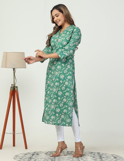 Green Long Kurti