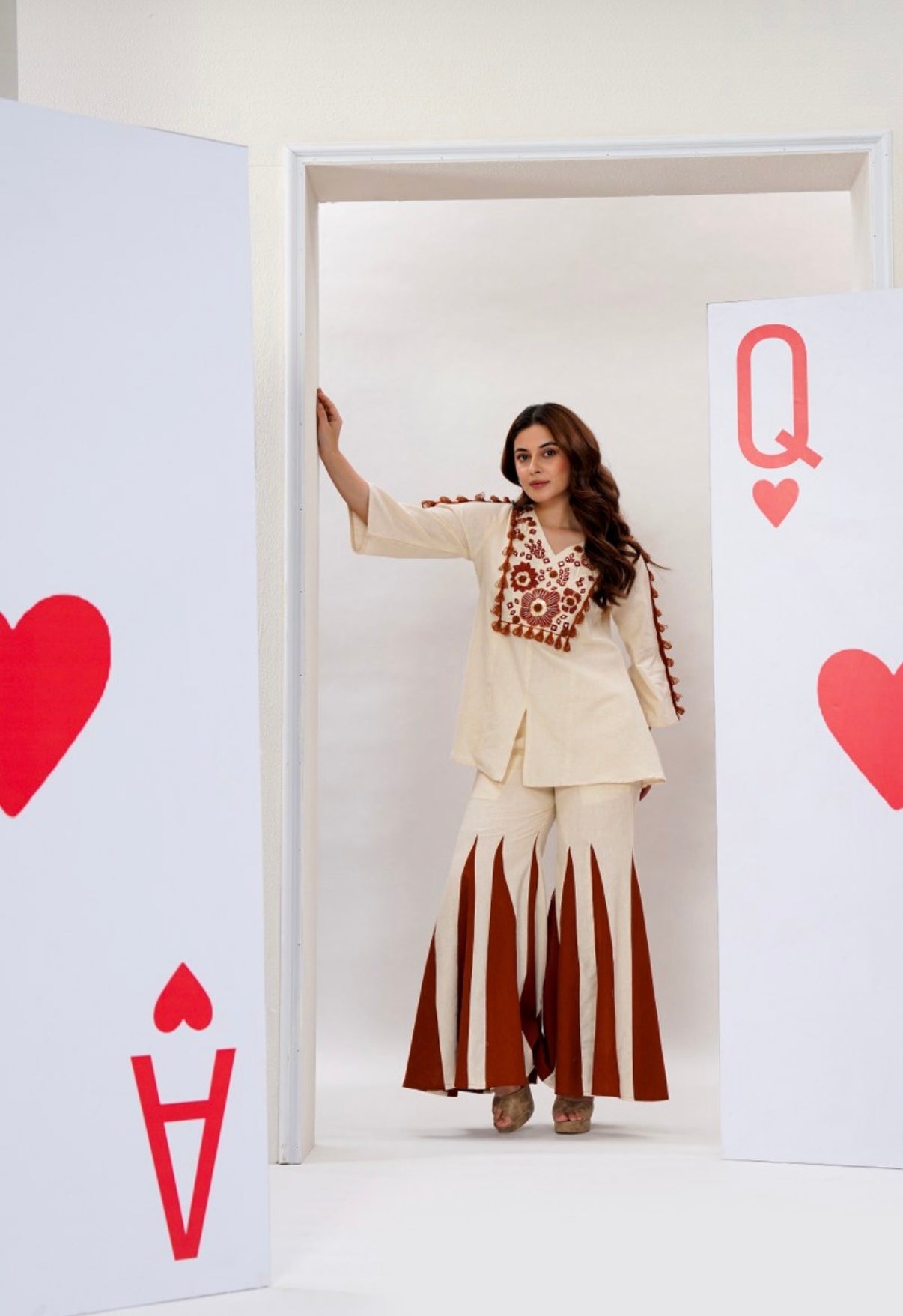 Coco Grace Embroidered Cotton Co-ord Set