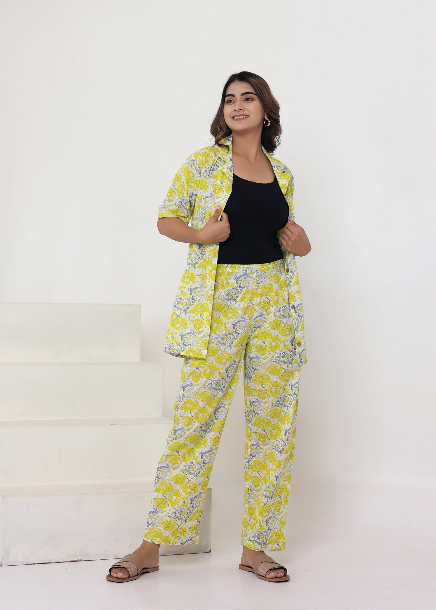 Printed Shirt Pant Co-ords Set