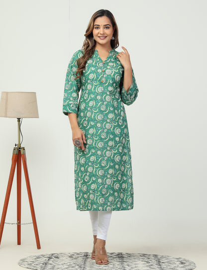 Green Long Kurti