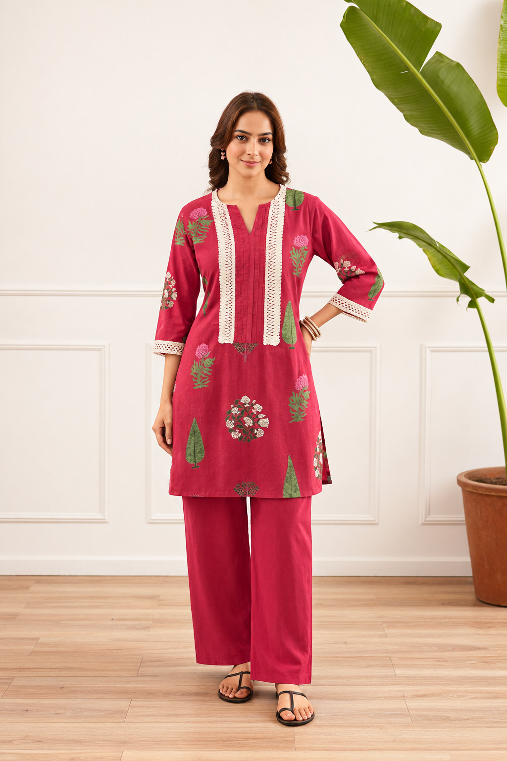 Scarlet leaf whisper co-ord set