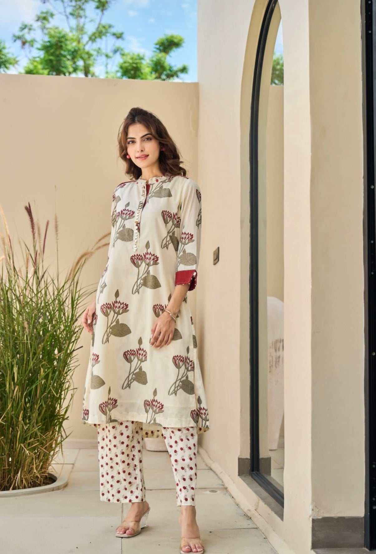 Ivory Fern Poetry Kurta Set
