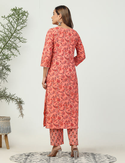 Ethnic beza 2piece suit (Orange)