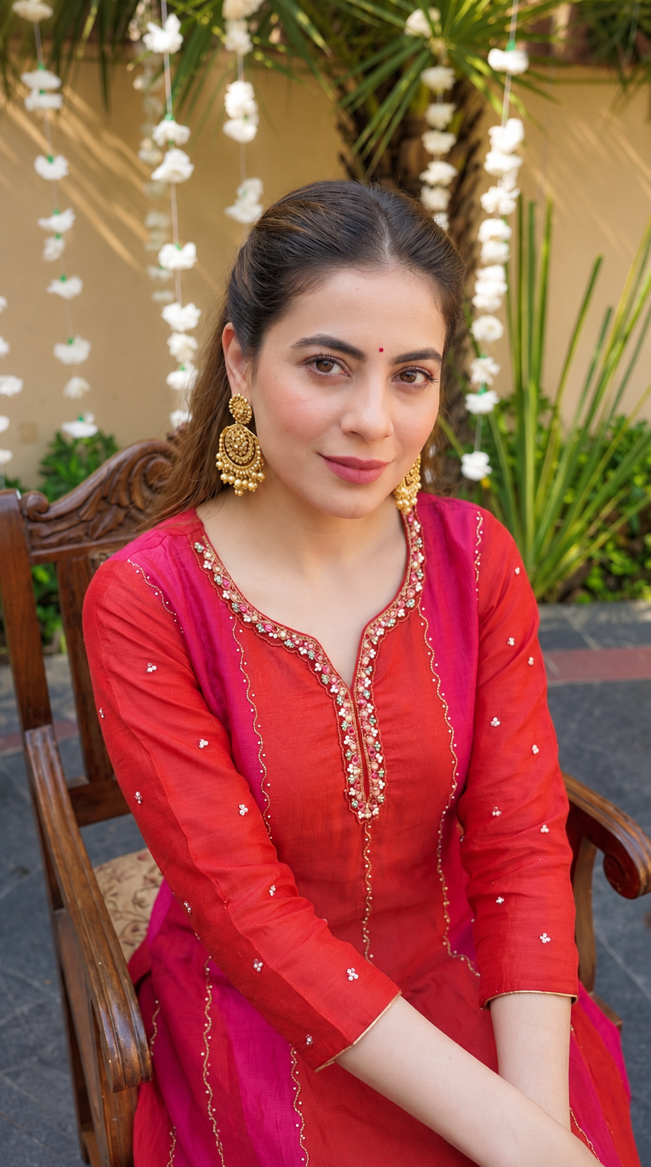 Crimson royale mehfil anarkali set