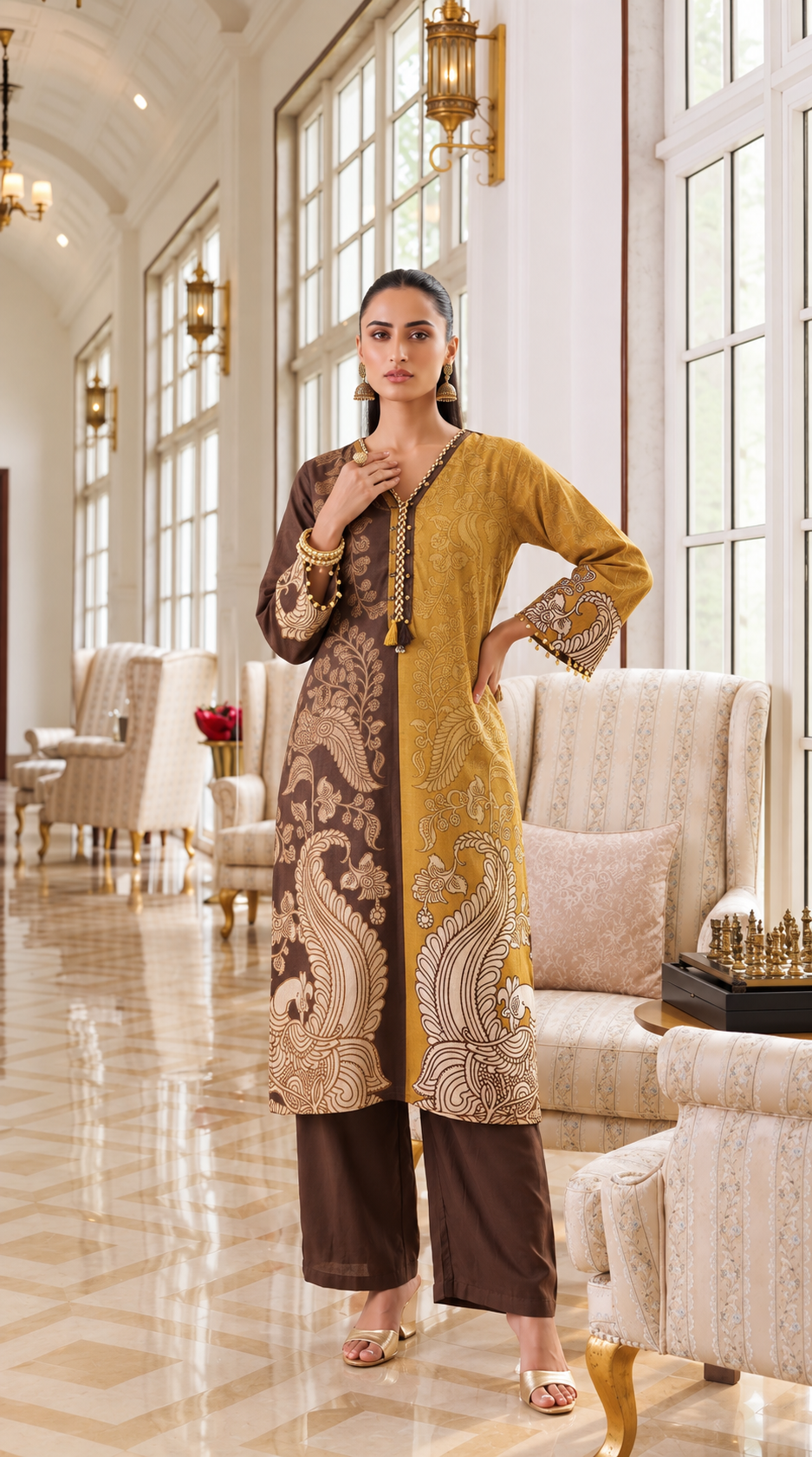 Mustard muse paisley co-ord set