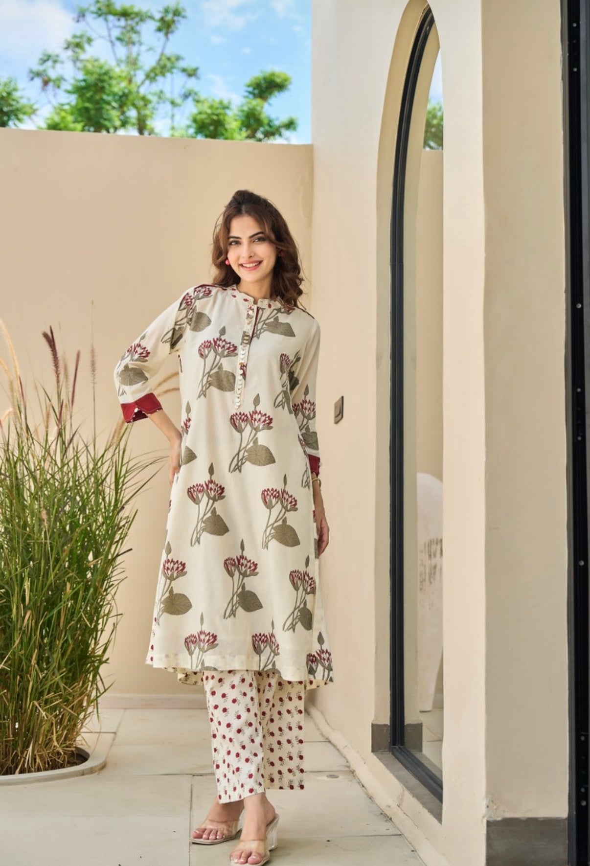 Ivory Fern Poetry Kurta Set