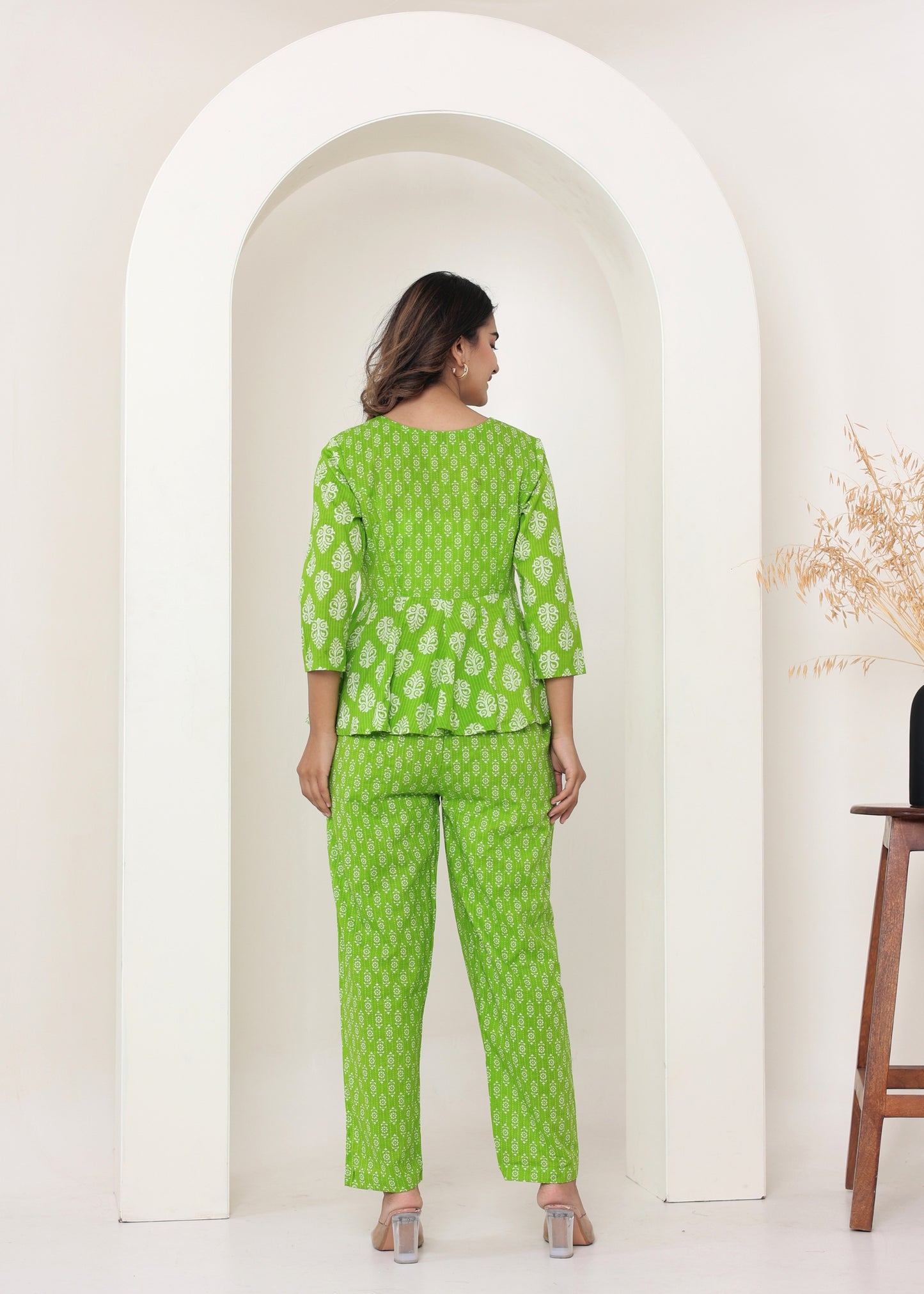 Green Angarakha Top Pant set