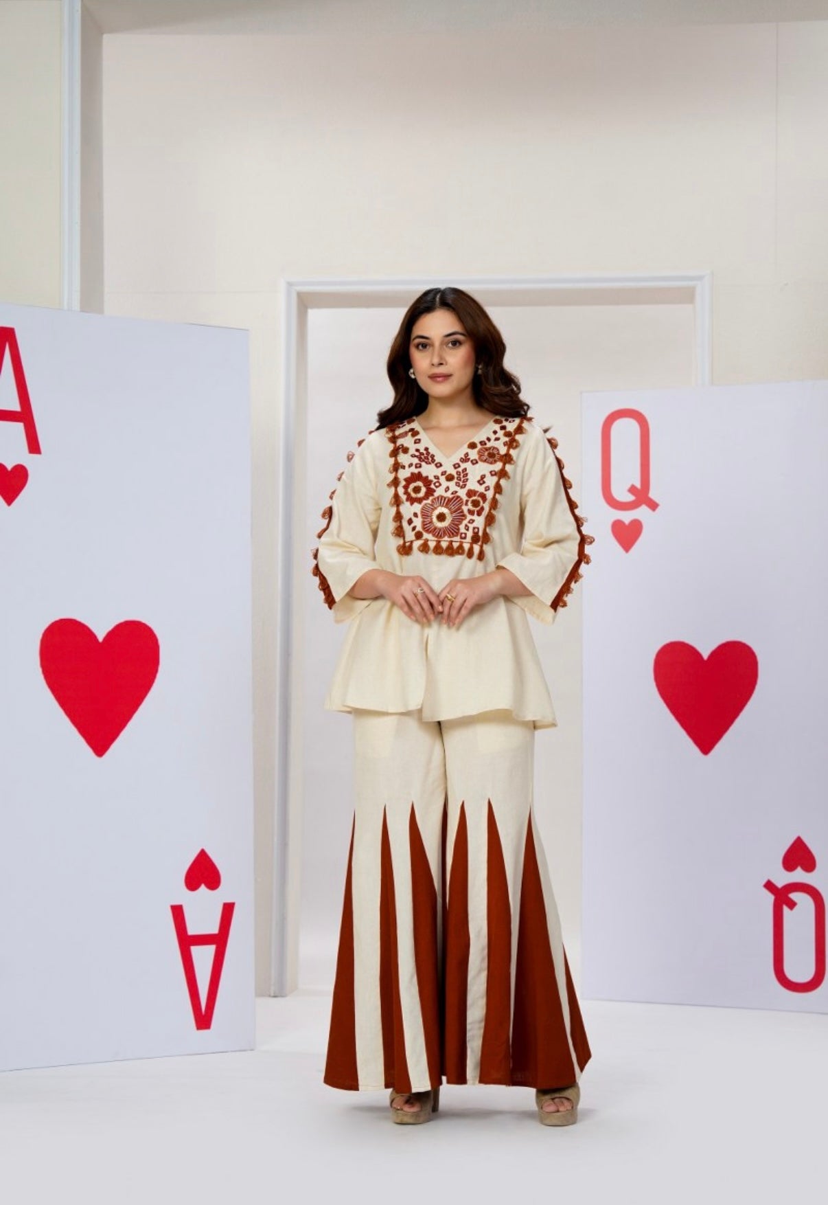 Coco Grace Embroidered Cotton Co-ord Set