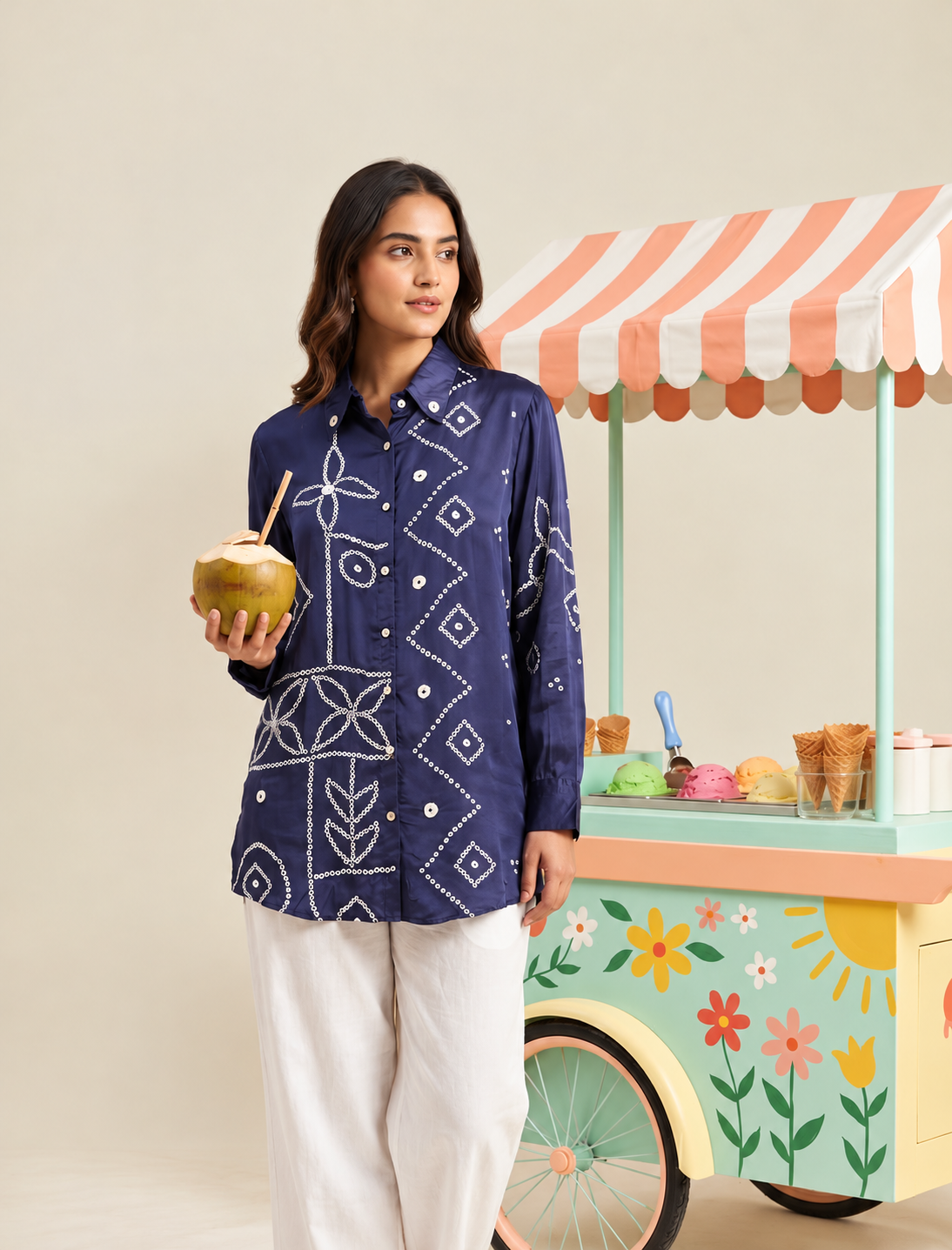 Indigo dazzle artistic shirt