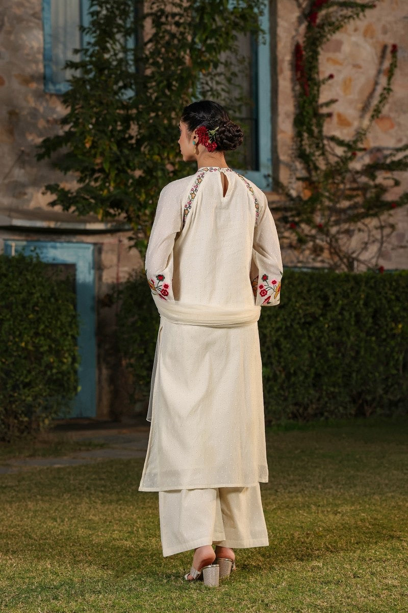 Vedika Cotton Fooral Embroidered Suit Set