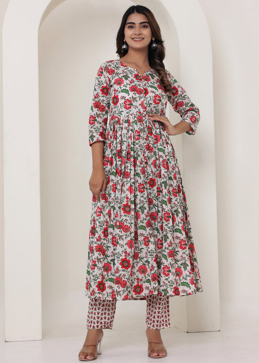 Blooming Kurta pant set