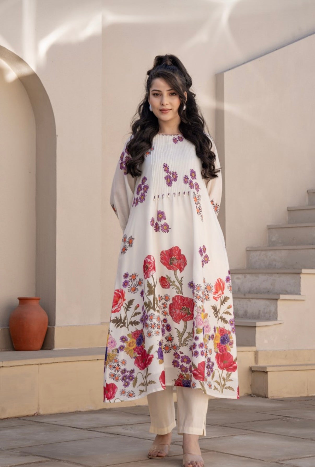 BLUSH BLOOM COTTON SUIT SET