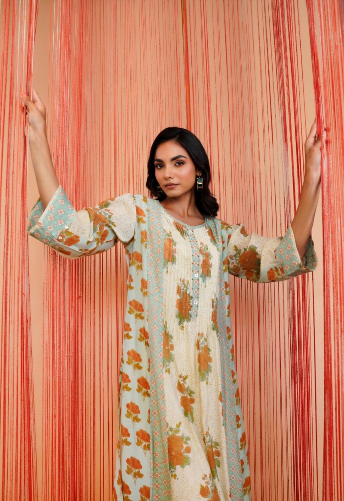 Spring Dew Floral Cotton Kurta Set