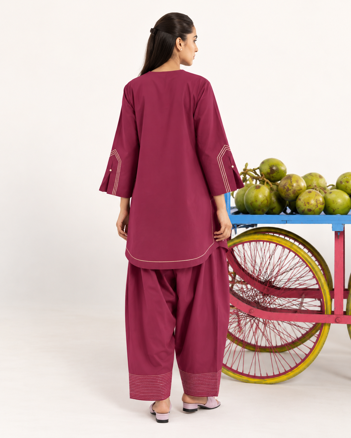 Mulberry glow charm farshi set