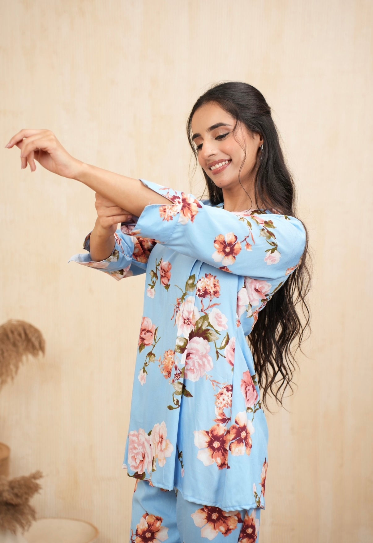 Sky Bloom Floral Co-ord Set