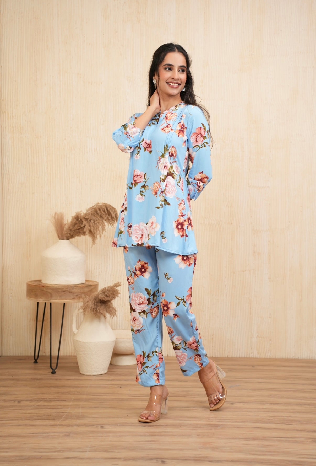 Sky Bloom Floral Co-ord Set