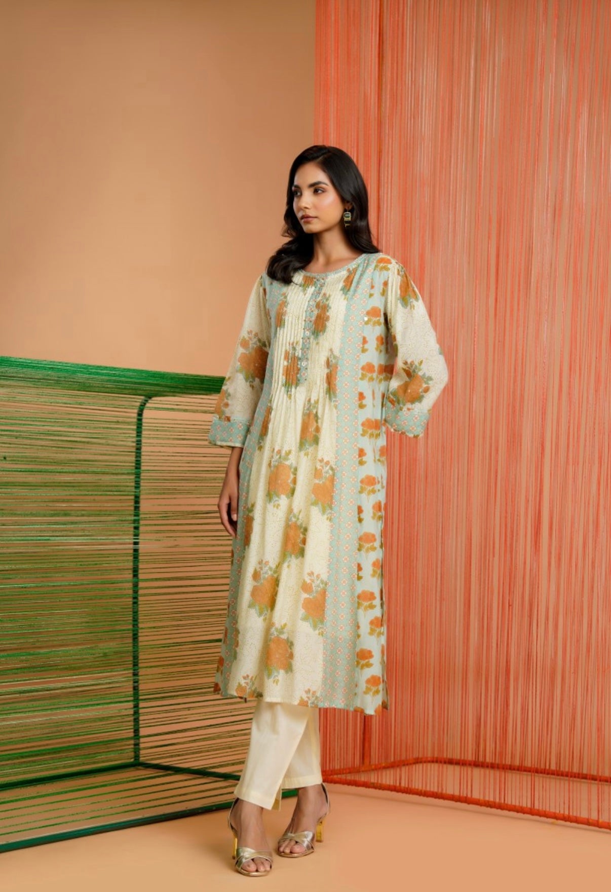 Spring Dew Floral Cotton Kurta Set
