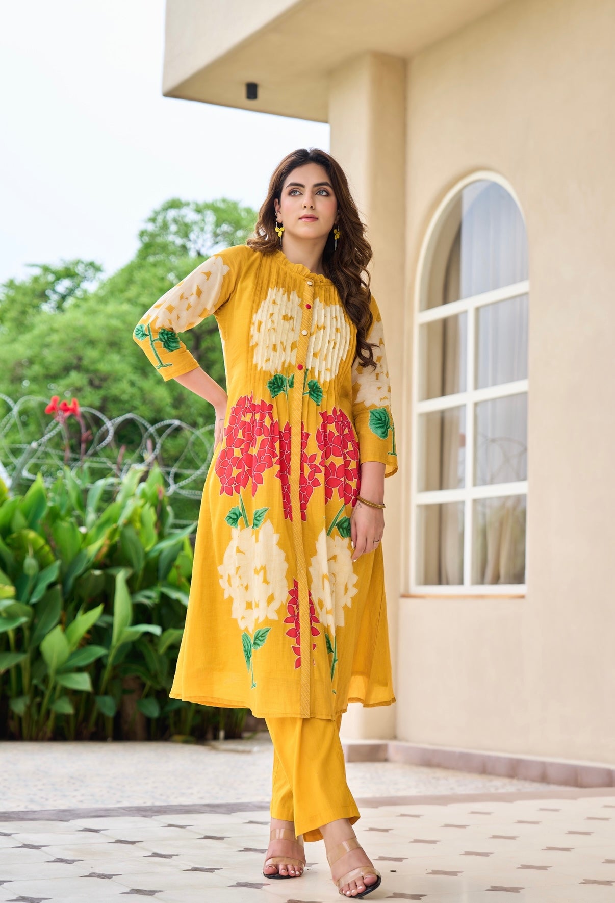Sunshine Blossom Mal Cotton Kurta Set