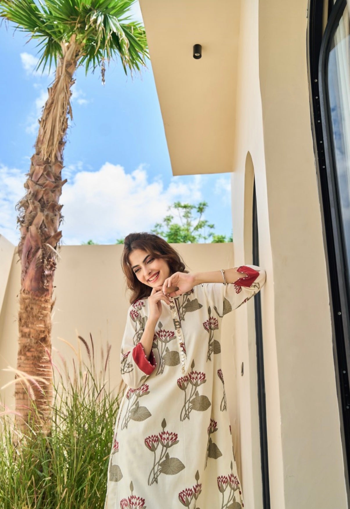 Ivory Fern Poetry Kurta Set