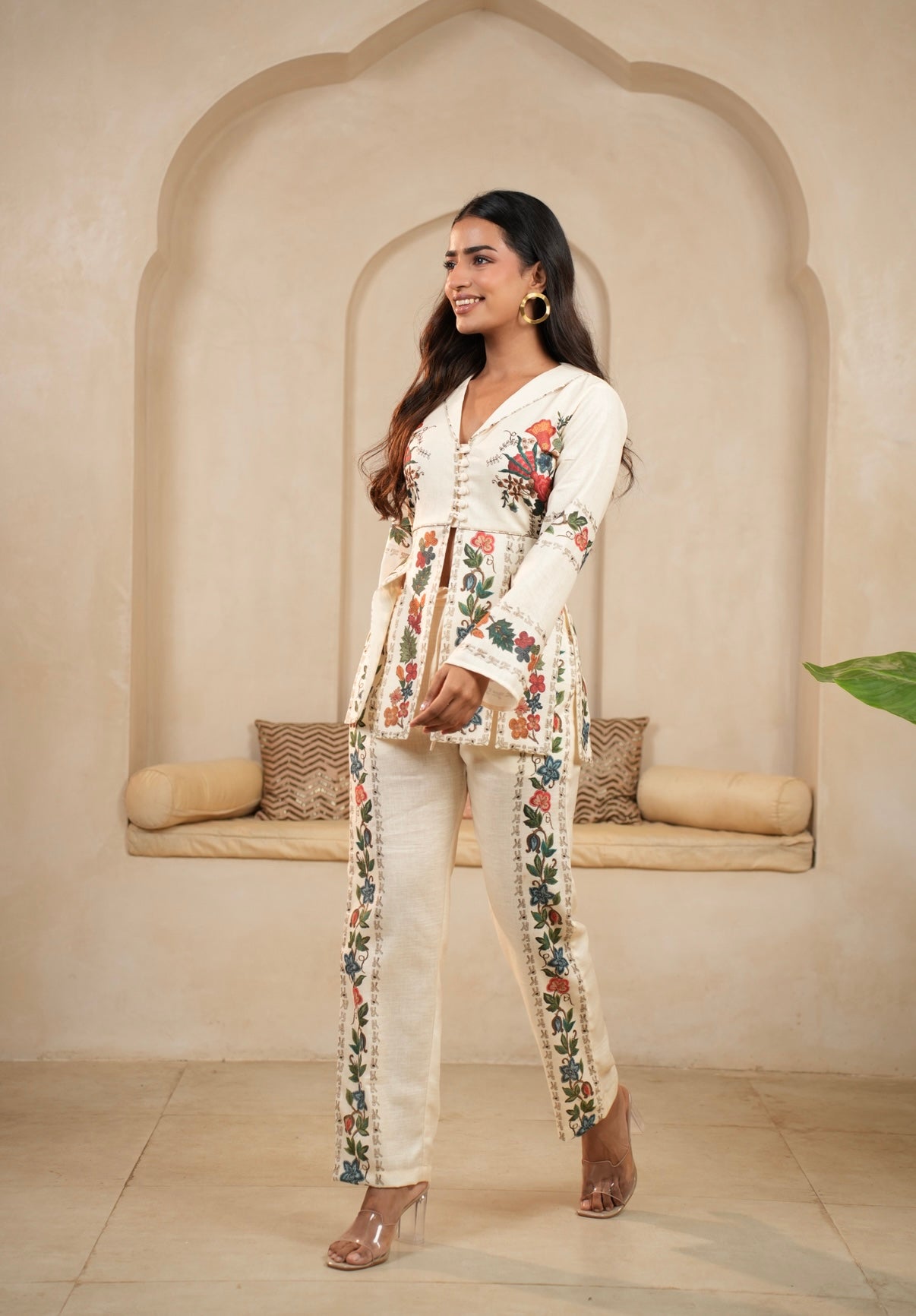 Vintage Flora Linen Co-ord Set