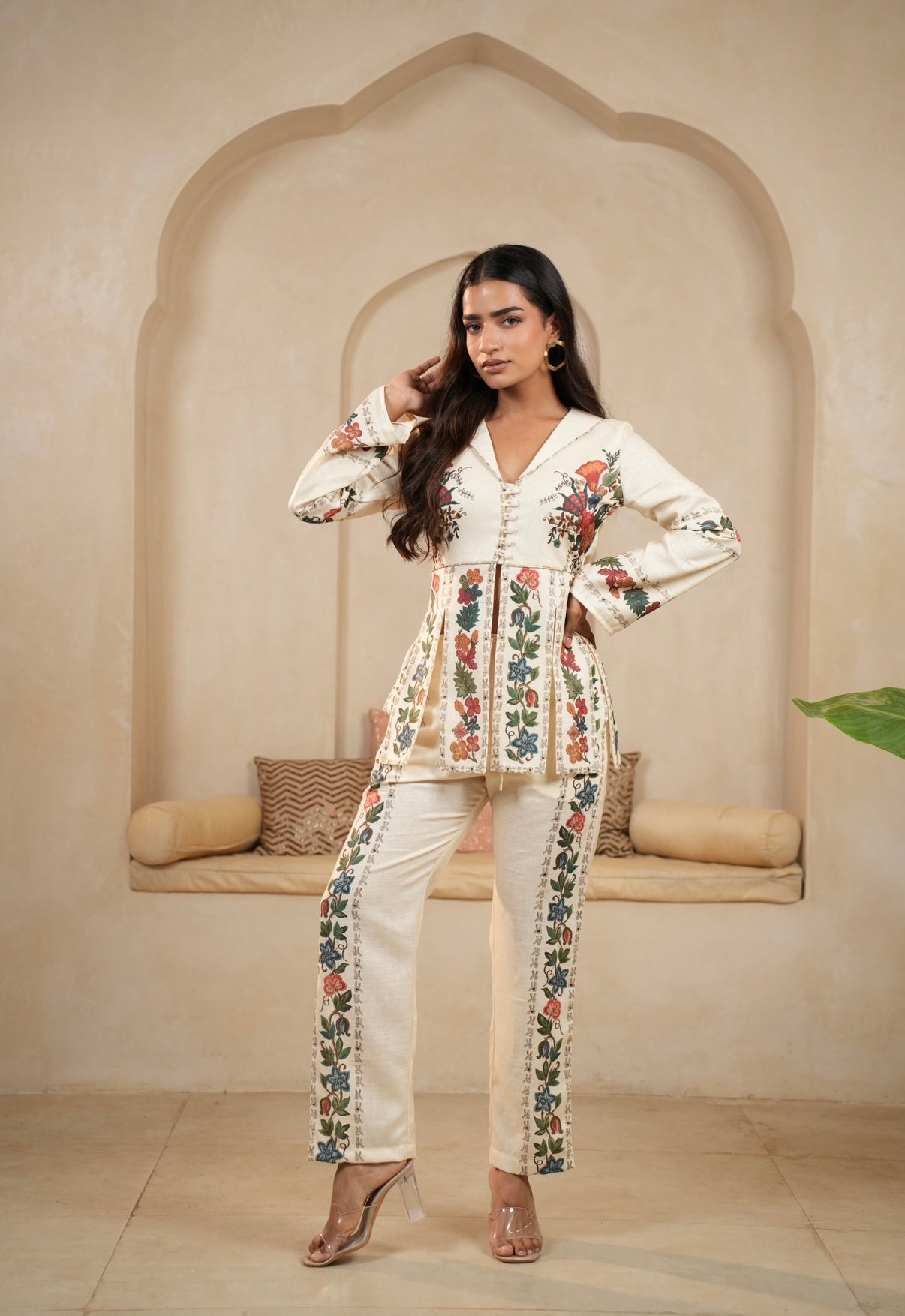 Vintage Flora Linen Co-ord Set