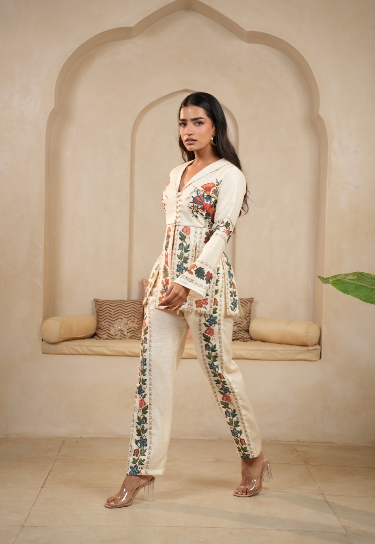 Vintage Flora Linen Co-ord Set