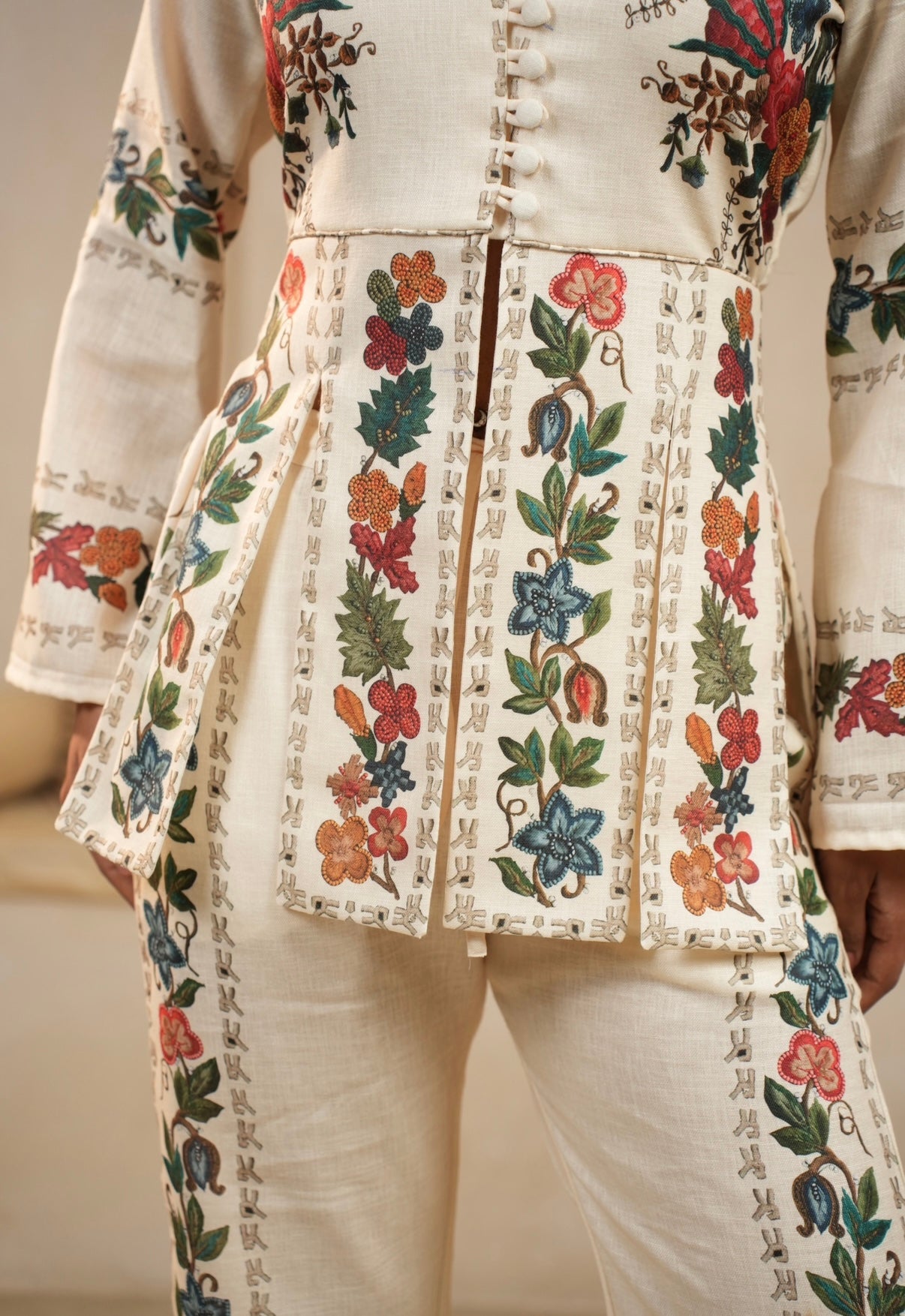 Vintage Flora Linen Co-ord Set