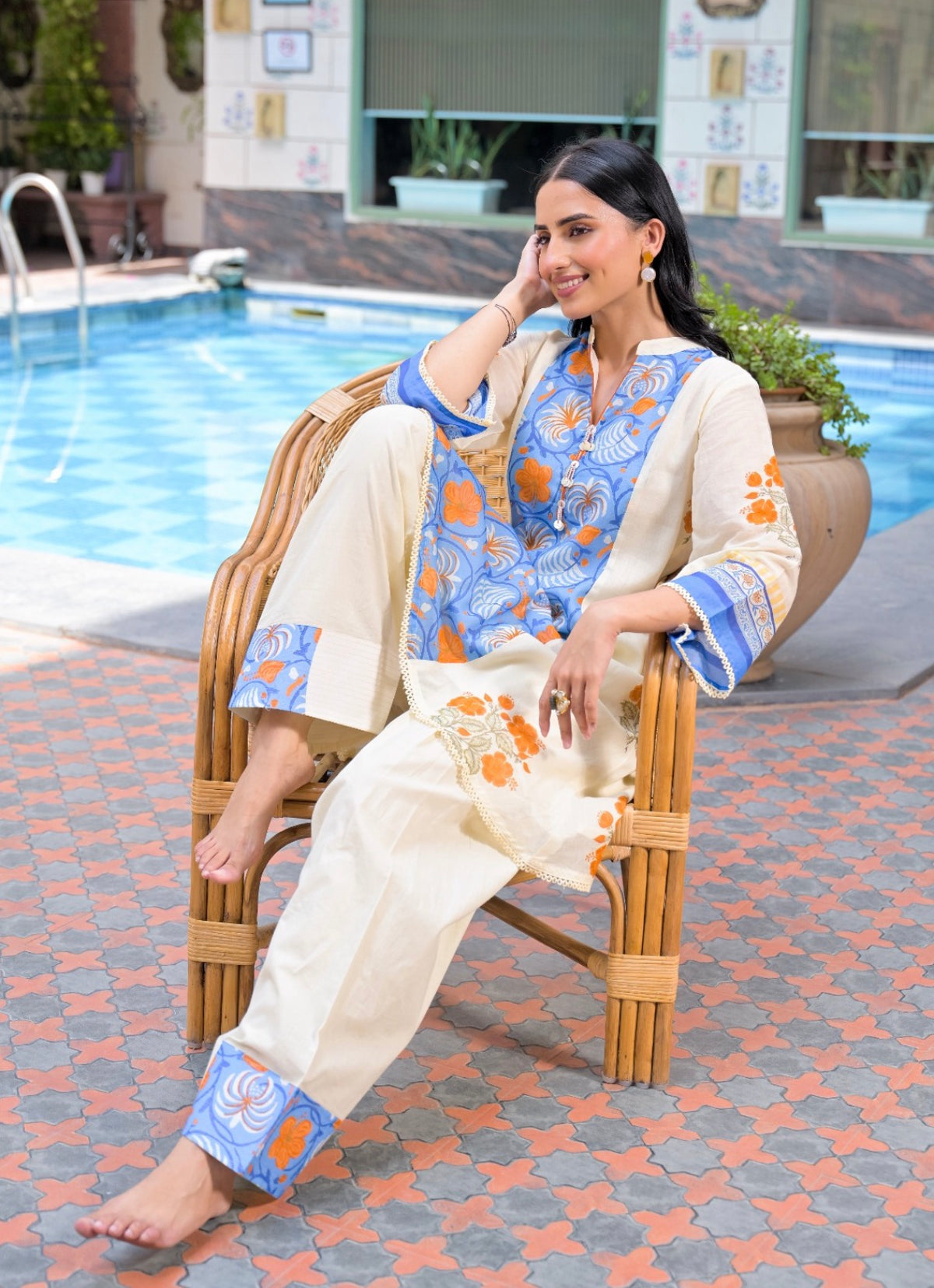 Coastel medley floral fusion farshi set