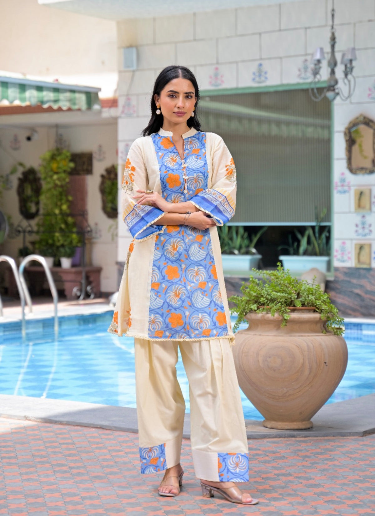 Coastel medley floral fusion farshi set