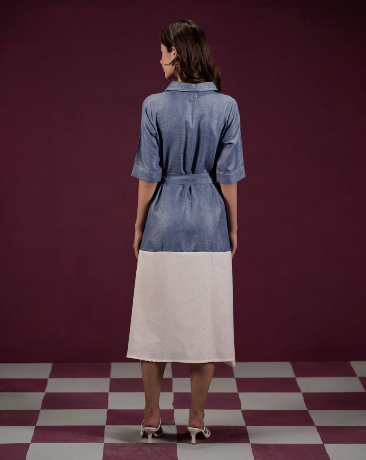 Indigo petal dress