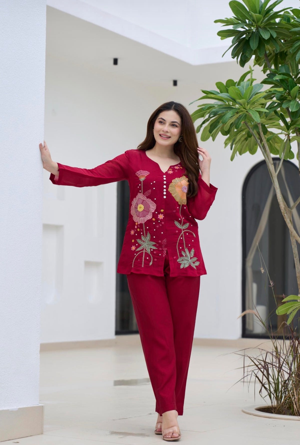 Ruby flora contemporary co-ord set
