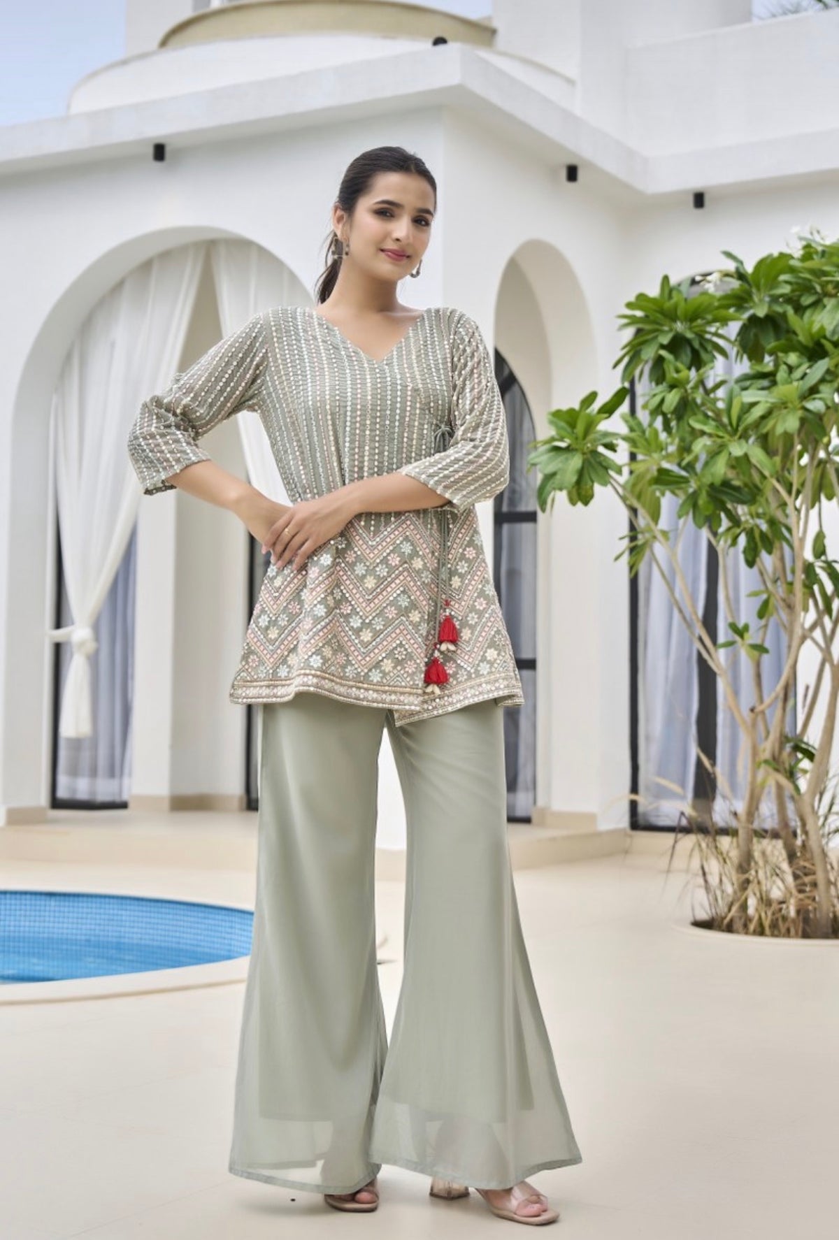 Olive mist serenity kurta set