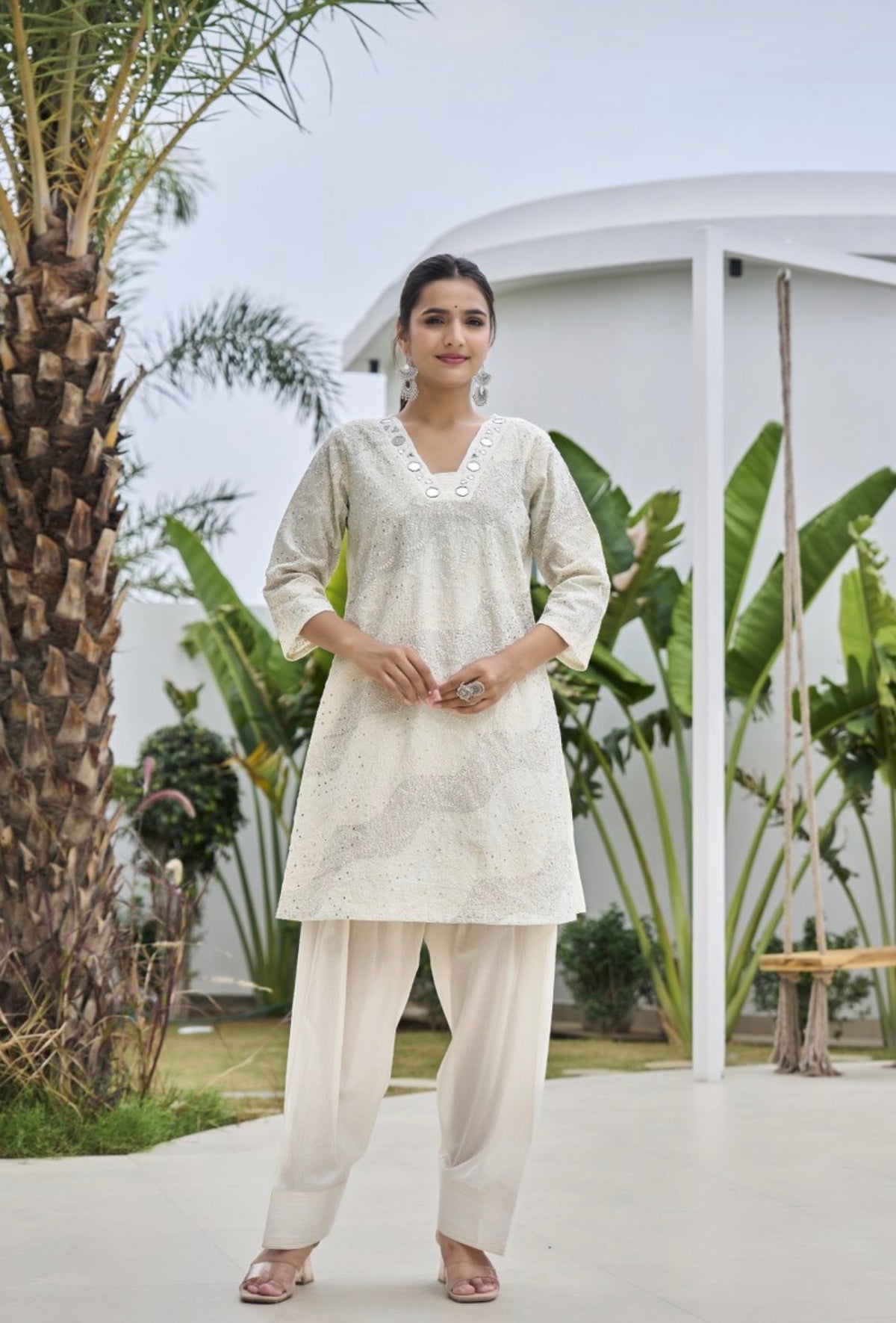 Pearl mist charm kurta set