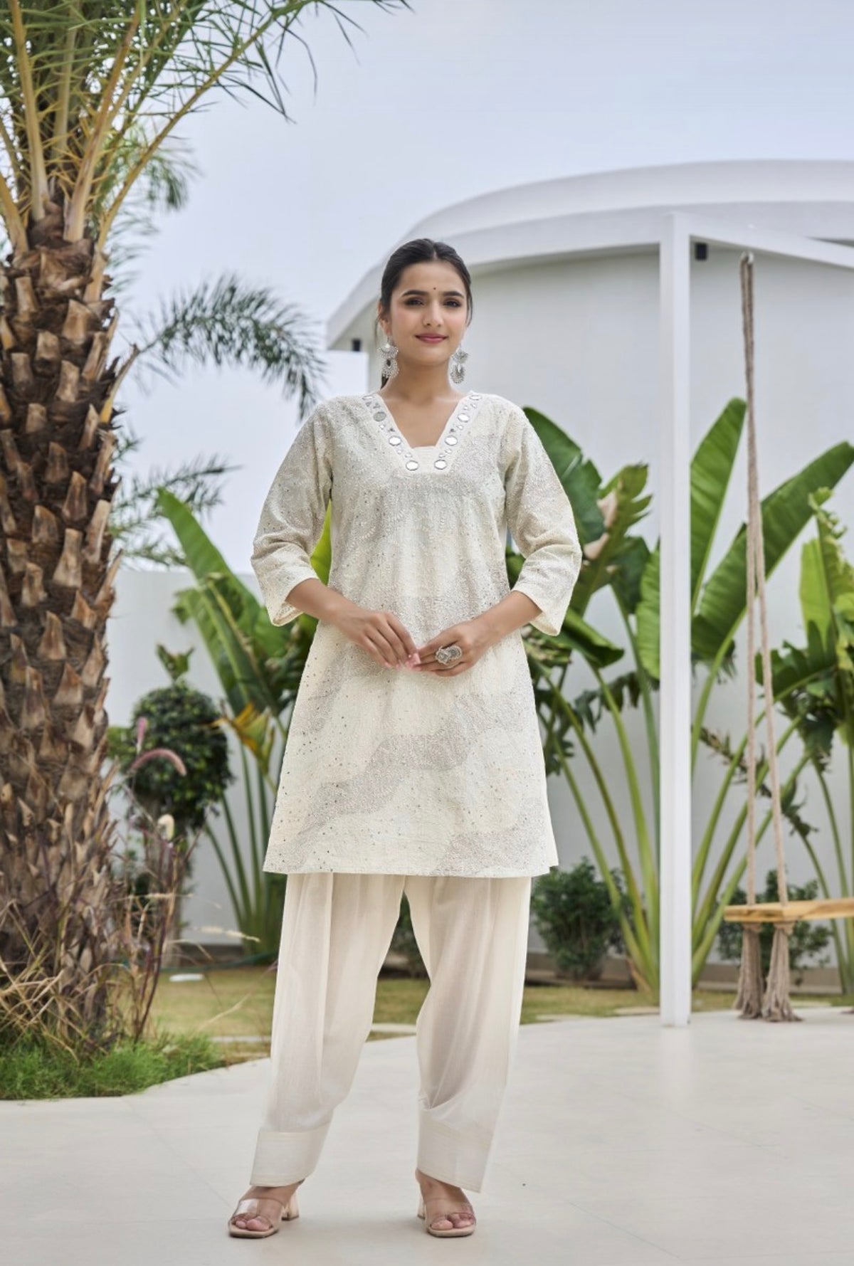 Pearl mist charm kurta set