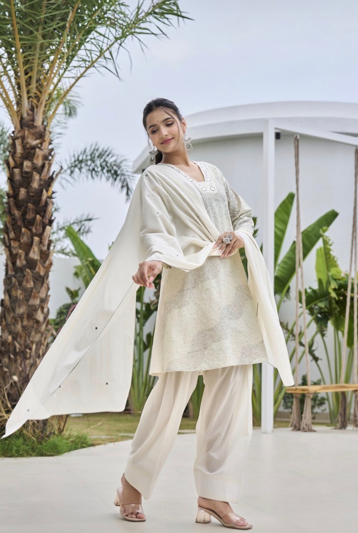 Pearl mist charm kurta set