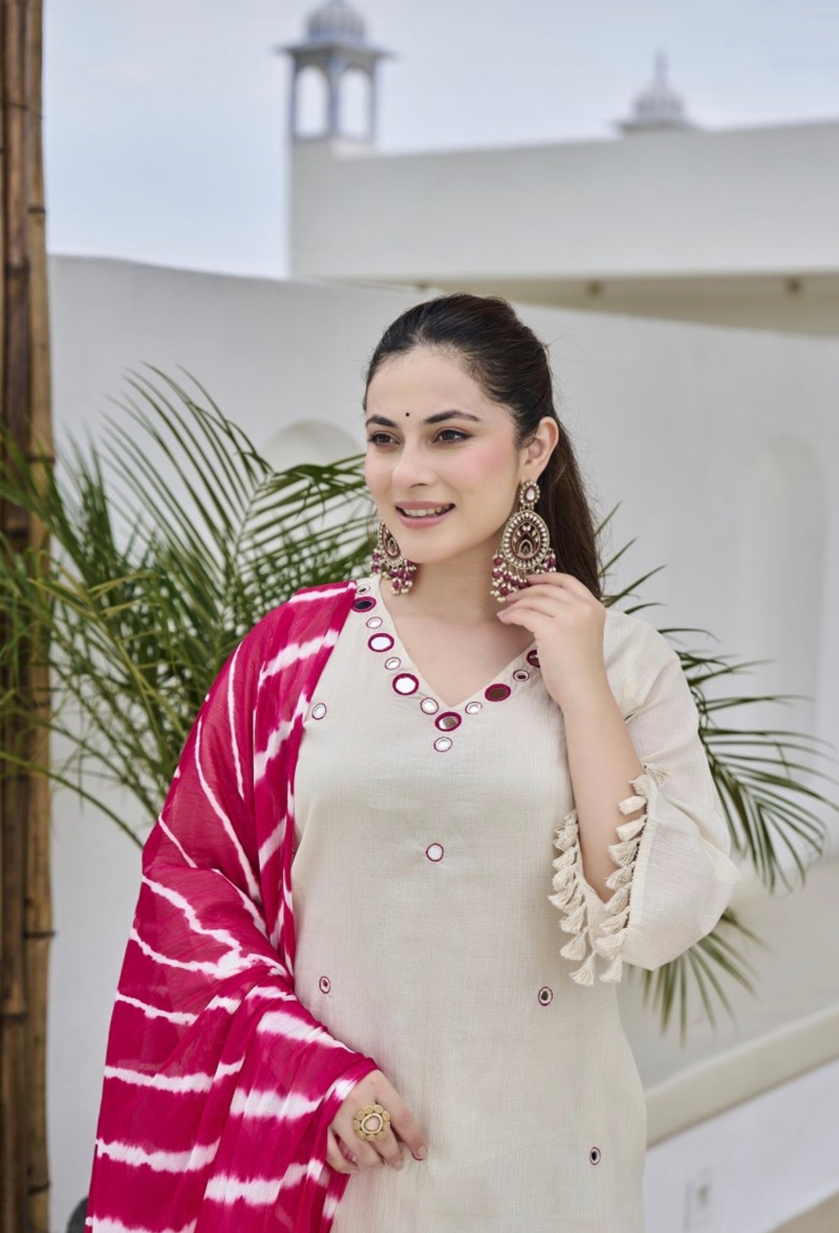 Ivory gulab serenity suit set