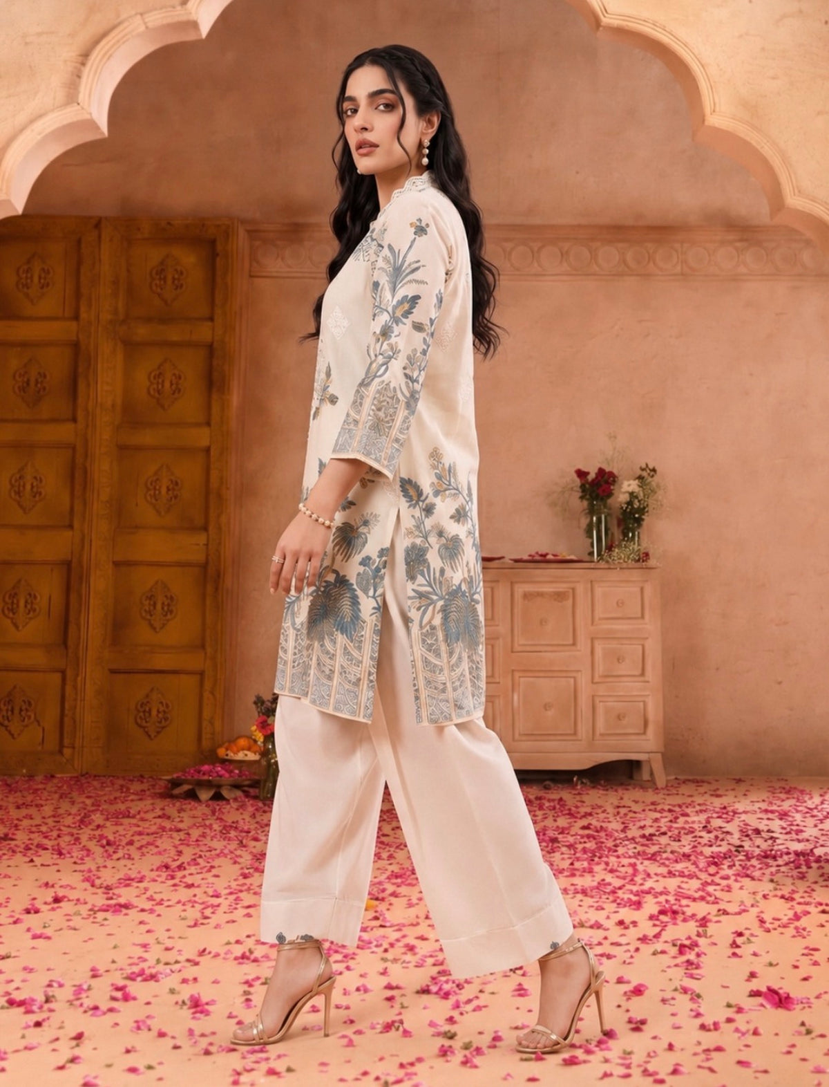 Vintage bloom elegance kurta set