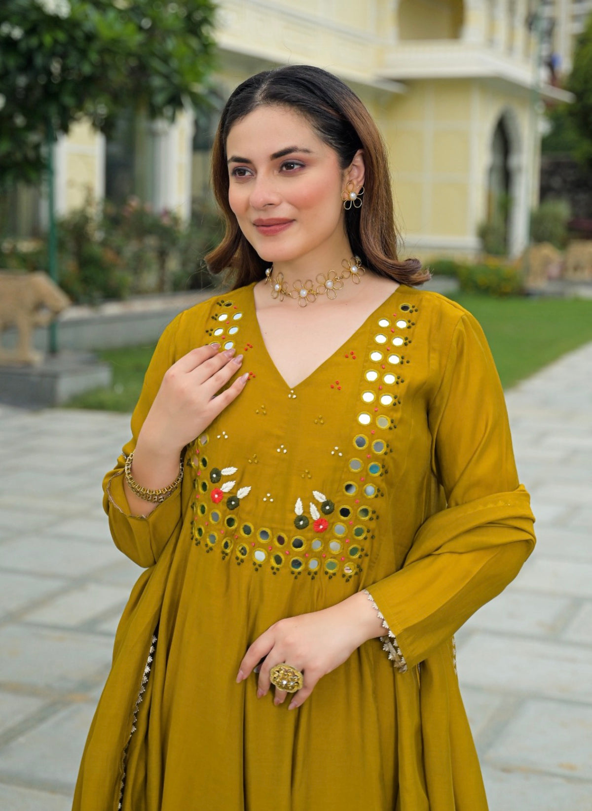 Sunshine charm ethnic suit set
