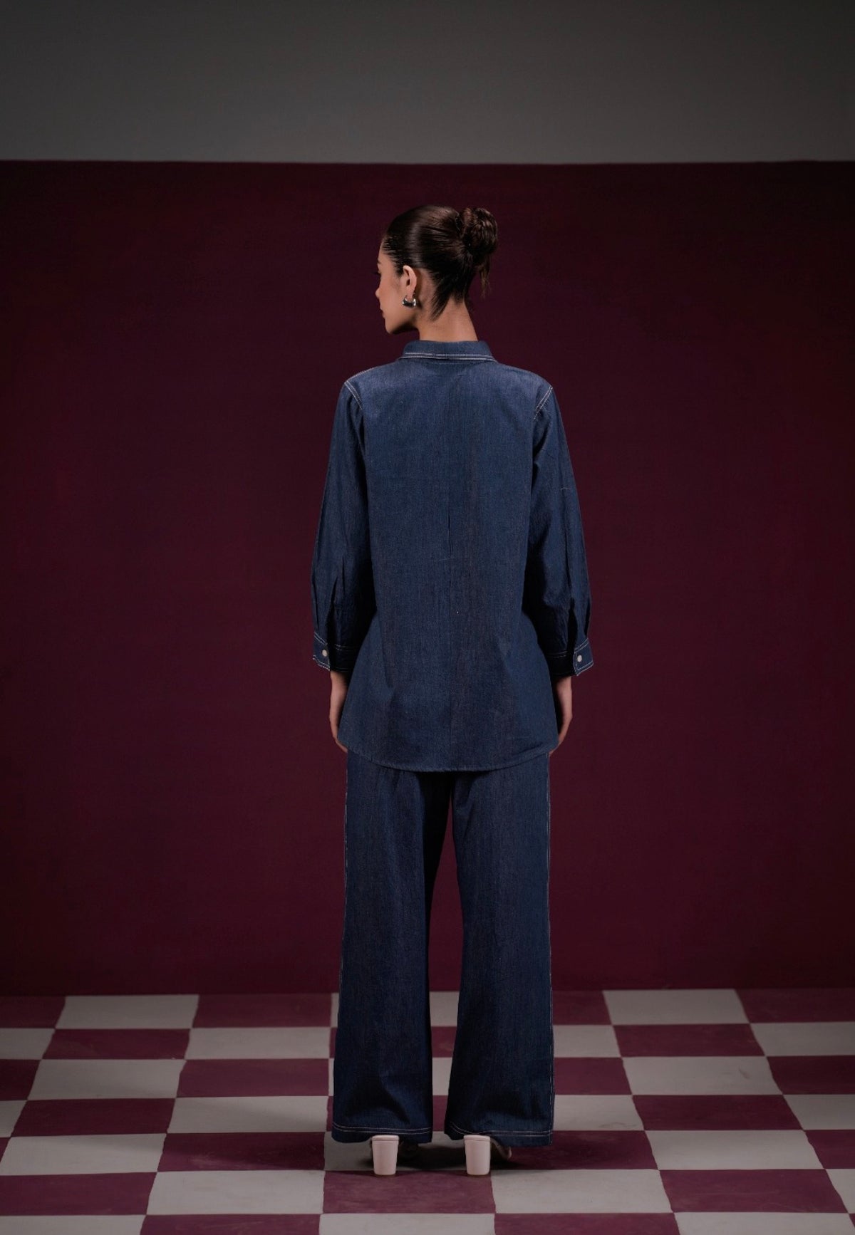 Chic denim applique co-ord set