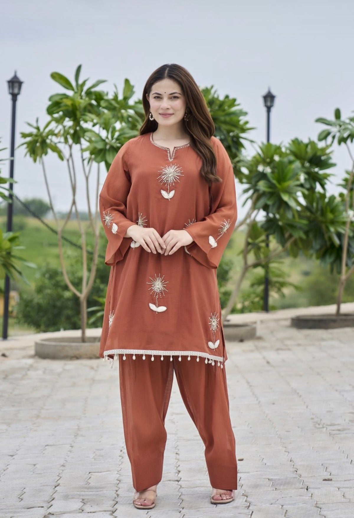 Autumn sunburst bloom suit set
