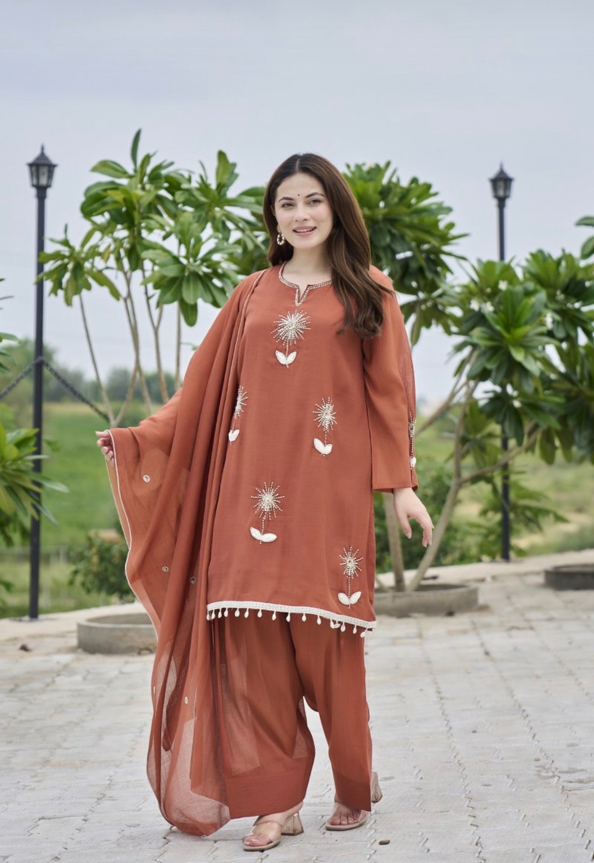Autumn sunburst bloom suit set
