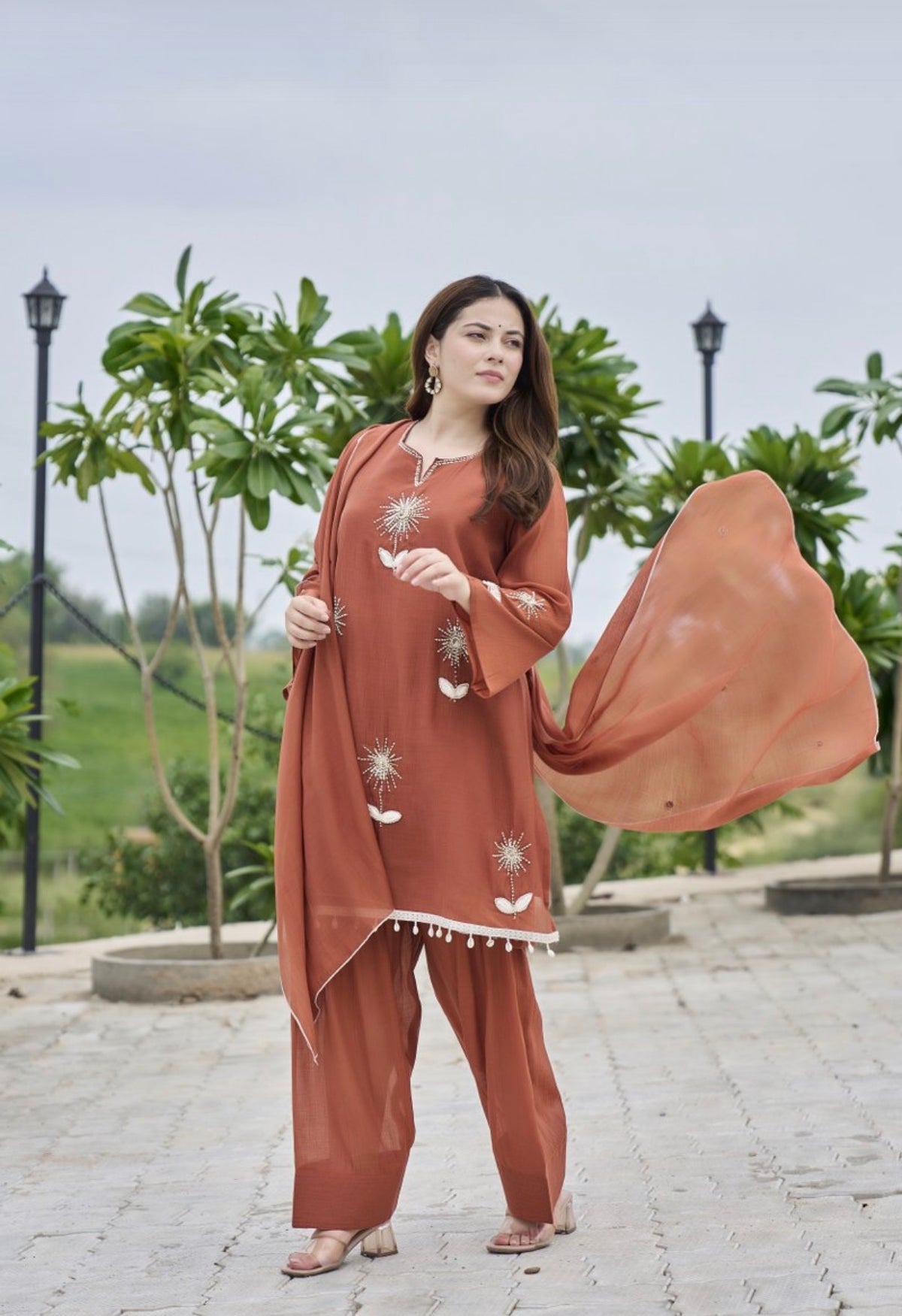 Autumn sunburst bloom suit set