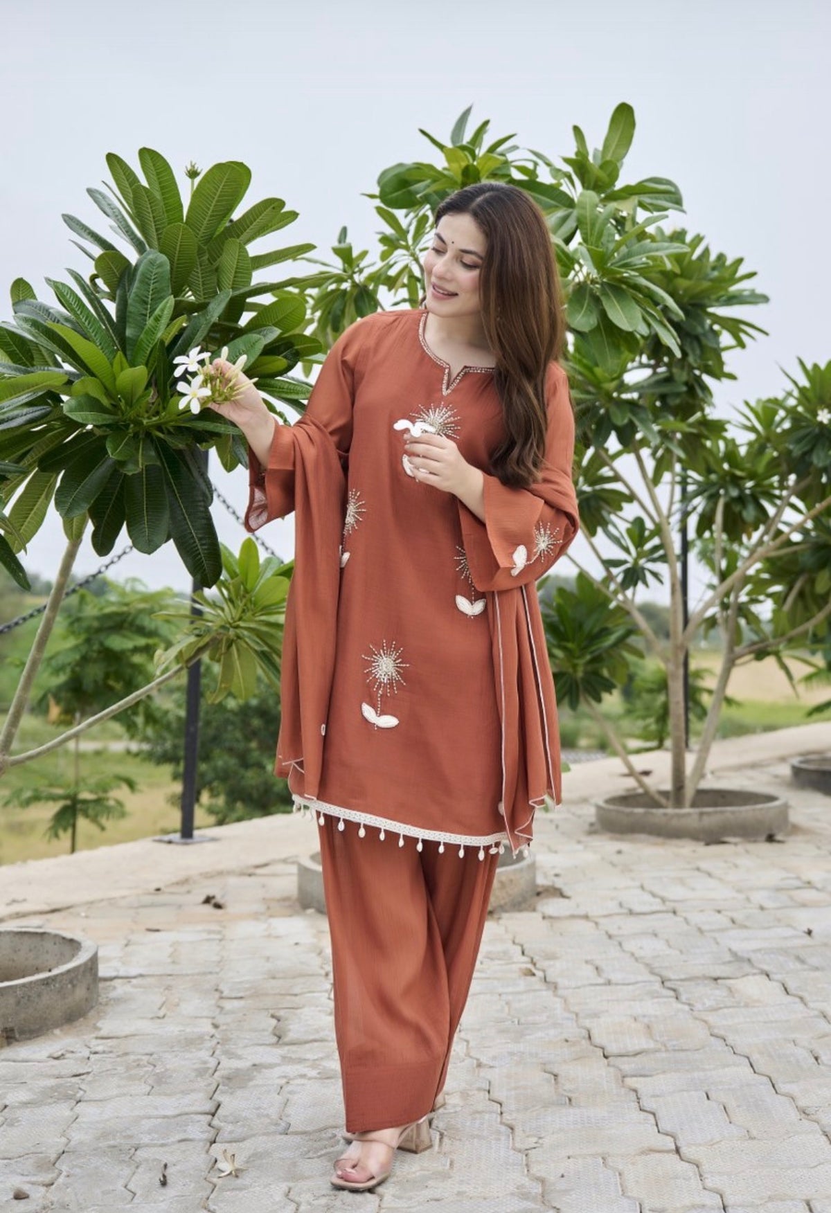 Autumn sunburst bloom suit set
