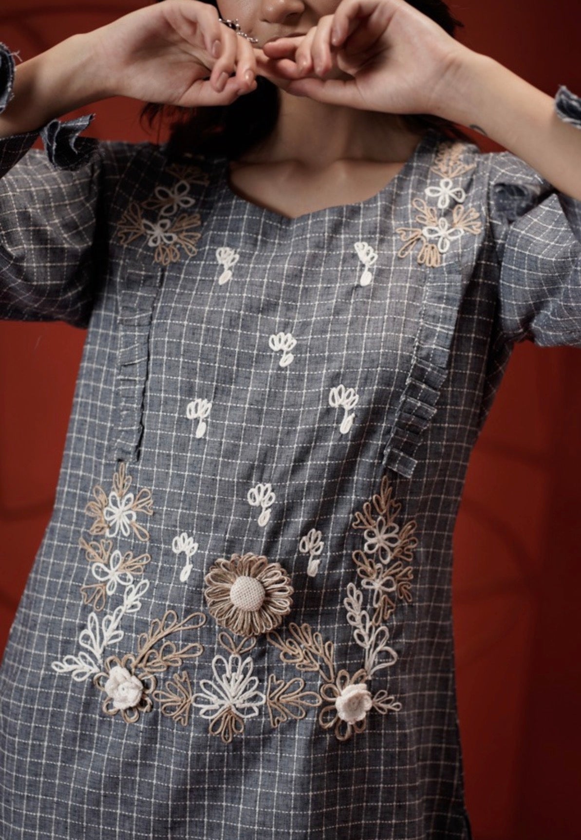 Graphite floral charm co-ord set