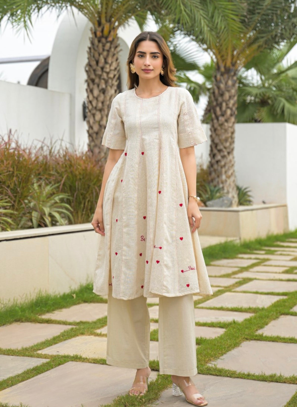 Heartfelt ivory elegance co-ord set